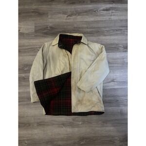 VTG 1960s buffalo plaid PENDLETON hunting coat L reversible WOOL mackinaw 44
